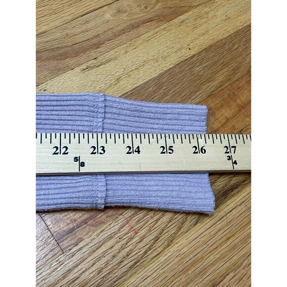 Anthropologie Maeve Pearson Women's M Purple Shirt Waffle Knit Thermal Oversized - Picture 6 of 8